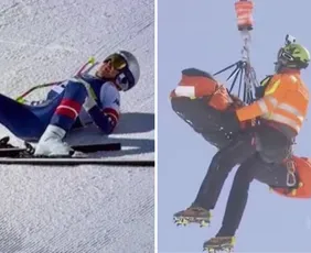 Imagem ilustrativa da imagem Campeã olímpica sofre queda grave no esqui e é resgatada por helicóptero