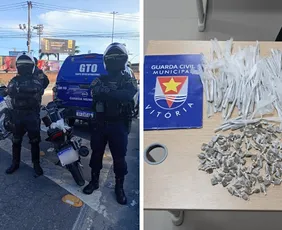 Imagem ilustrativa da imagem Com moto clonada, jovem bate em ônibus durante fuga e acaba preso