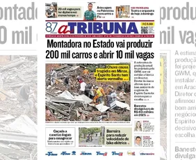 Imagem ilustrativa da imagem Confira os destaques do jornal A Tribuna desta quarta-feira
