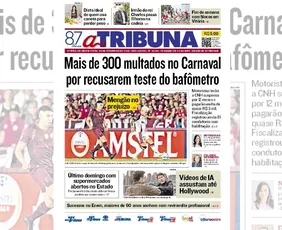 Imagem ilustrativa da imagem Confira os destaques do jornal A Tribuna desta sexta-feira