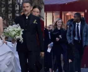 Imagem ilustrativa da imagem Elenco de 'Stranger Things' se reúne para casamento surpresa de Maya Hawke