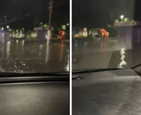 Imagem ilustrativa da imagem Fortes chuvas deixam avenidas de Vitória alagadas e bairros sem energia