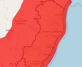 Imagem ilustrativa da imagem Grande perigo: ES entra em alerta vermelho para acumulado de chuva