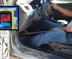 Imagem ilustrativa da imagem Motorista embriagado é preso dirigindo com cabo de vassoura na BR-262 no ES