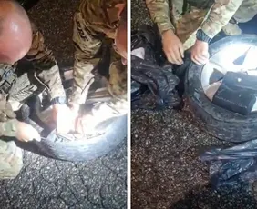 Imagem ilustrativa da imagem Policiais encontram droga dentro de pneu estepe durante abordagem na BR-101 no ES