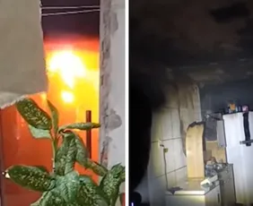 Imagem ilustrativa da imagem Suspeito foge após colocar fogo na casa de ex-companheira e ameaçar ela e bebê