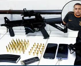 Imagem ilustrativa da imagem Traficante é preso com fuzil dentro de carro de aplicativo na Serra