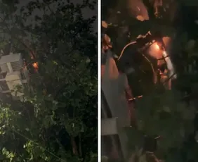 Imagem ilustrativa da imagem Transformador pega fogo, assusta moradores e deixa imóveis sem energia em Vitória