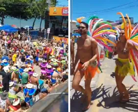 Imagem ilustrativa da imagem VÍDEOS | Banho de Mar à Fantasia e outros blocos divertem foliões em Manguinhos