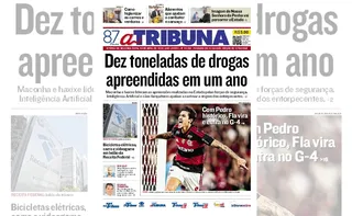 Imagem ilustrativa da imagem Confira os destaques do jornal A Tribuna desta segunda-feira