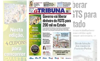 Imagem ilustrativa da imagem Confira os destaques do jornal A Tribuna desta sexta-feira
