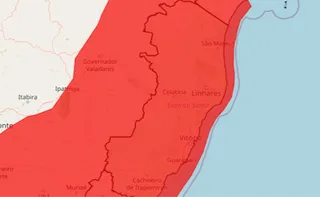 Imagem ilustrativa da imagem Grande perigo: ES entra em alerta vermelho para acumulado de chuva