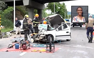 Imagem ilustrativa da imagem Mulher morre em acidente envolvendo três veículos na Serra