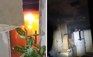 Imagem ilustrativa da imagem Suspeito foge após colocar fogo na casa de ex-companheira e ameaçar ela e bebê