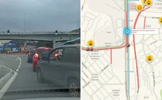 Imagem ilustrativa da imagem Travessia de carros alegóricos complica trânsito nos acessos para Vitória