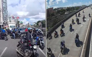 Imagem ilustrativa da imagem VÍDEO | Entregadores de app fazem protesto na Grande Vitória