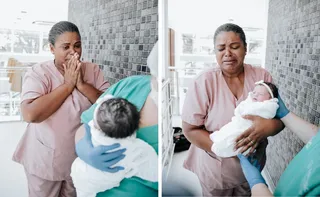 Imagem ilustrativa da imagem Vídeo de avó chorando ao conhecer neta recém nascida em Vila Velha emociona web