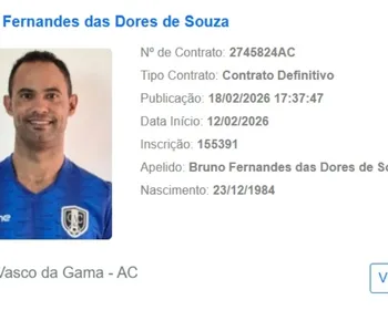 Imagem ilustrativa da imagem Goleiro Bruno é regularizado na CBF e vai estrear pelo Vasco-AC na Copa do Brasil