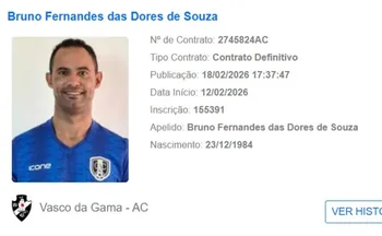 Imagem ilustrativa da imagem Goleiro Bruno é regularizado na CBF e vai estrear pelo Vasco-AC na Copa do Brasil