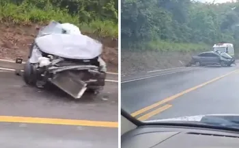 Imagem ilustrativa da imagem Jovem morre após carro bater em encosta na BR-101 no Norte do ES