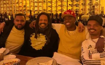 Imagem ilustrativa da imagem Vini Jr. comemora vitória do Real Madrid com parentes de Bob Marley