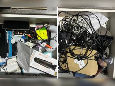 Com os suspeitos, foram apreendidas duas pistolas, 25 munições de calibre 9mm, 17 munições de calibre .40, quatro estojos, 32 pinos de cocaína e quatro pedras de crack.