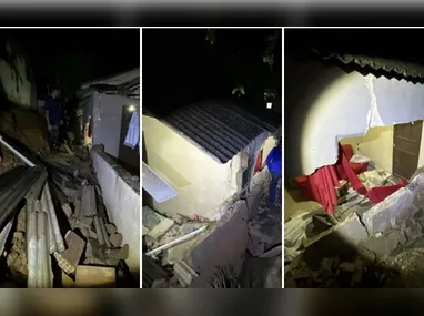 Imagem ilustrativa da imagem Muro desaba sobre casa e deixa morador ferido em Vargem Alta