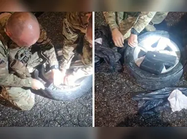 Foram cinco passarinhos da espécie Coleiro em gaiolas no porta-malas do carro