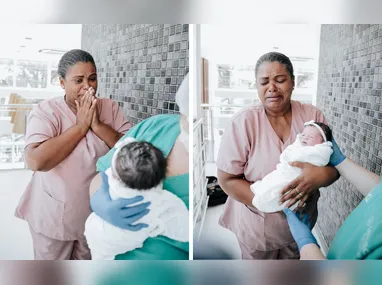 Imagem ilustrativa da imagem Vídeo de avó chorando ao conhecer neta recém nascida em Vila Velha emociona web