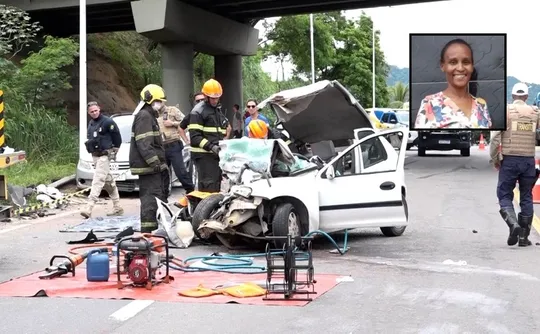 Imagem ilustrativa da imagem Mulher morre em acidente envolvendo três veículos na Serra
