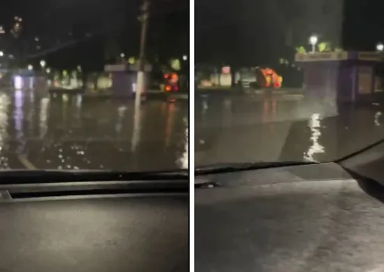 Imagem ilustrativa da imagem Fortes chuvas deixam avenidas de Vitória alagadas e bairros sem energia