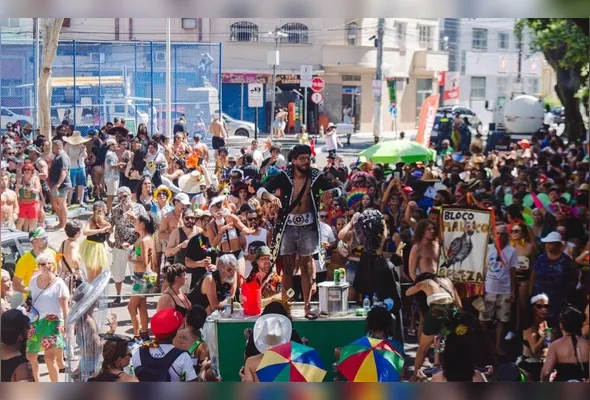 Foliões curtem o Bloco Maluco Beleza