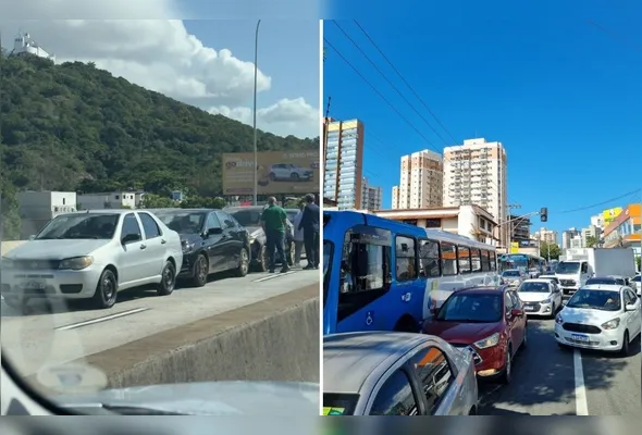 Acidentes causaram lentidão no trânsito nos acessos à Terceira Ponte