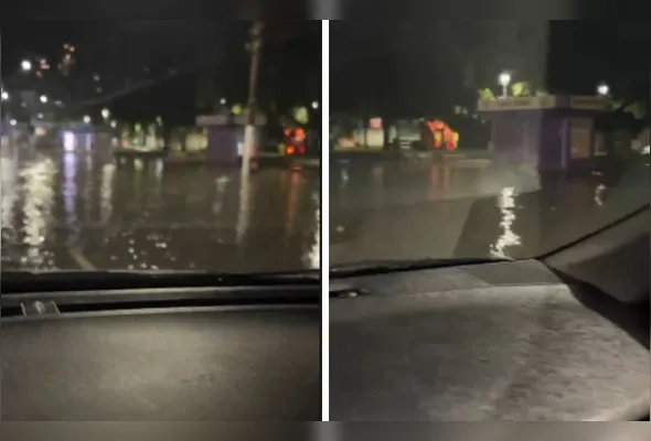 Fortes chuvas deixam avenidas de Vitória alagadas e bairros sem energia