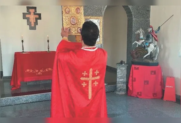 Haverá santa missa às 10 horas, celebrada pelo padre Elieser Correia, com distribuição da espada benta