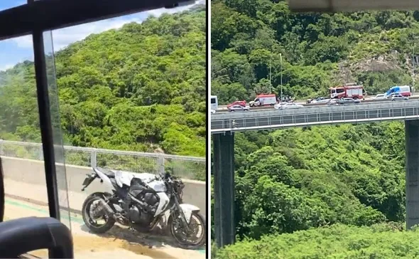 Imagem ilustrativa da imagem Motociclista morre ao cair em ciclovia após acidente na Terceira Ponte