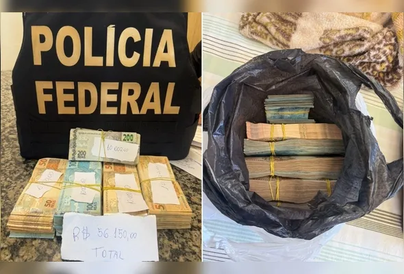 Durante o cumprimento dos mandados, foram apreendidos aproximadamente R$ 86 mil em espécie, cerca de R$ 2 milhões em cheques e três veículos