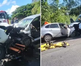 Imagem ilustrativa da imagem Linhares: acidente entre três veículos deixa um morto e 17 feridos na BR-101