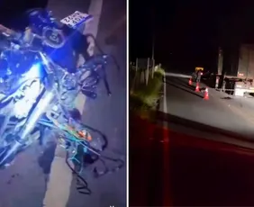 Imagem ilustrativa da imagem Motociclista morre após colidir com caminhão quebrado em rodovia no Norte do ES