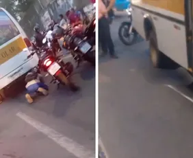 Imagem ilustrativa da imagem VÍDEO I Passageira morre e motociclista fica ferido em acidente em Vila Velha