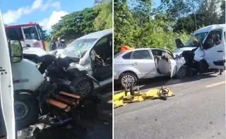 Imagem ilustrativa da imagem Linhares: acidente entre três veículos deixa um morto e 17 feridos na BR-101