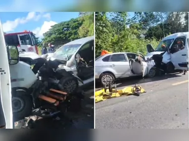 De acordo com informações da Polícia Rodoviária Federal (PRF), os dois veículos seguiam no mesmo sentido quando colidiram