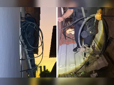 Loja localizada em Coqueiral de Itaparica, Vila Velha, foi invadida por dois criminosos na noite de sábado (25)