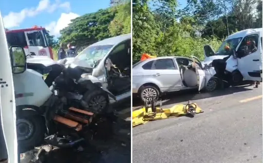 Imagem ilustrativa da imagem Linhares: acidente entre três veículos deixa um morto e 17 feridos na BR-101