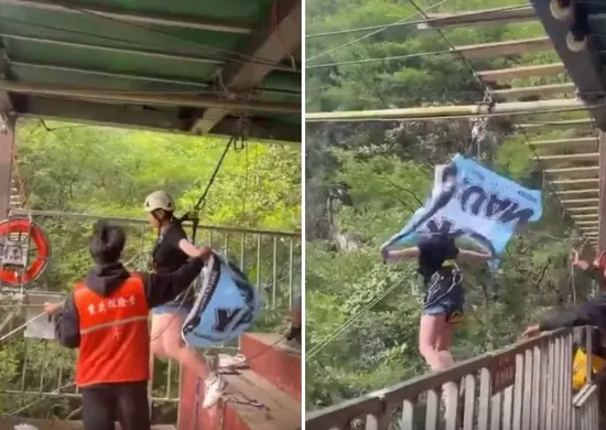 Imagem ilustrativa da imagem Adolescente morre após corda de segurança se soltar em tirolesa na China