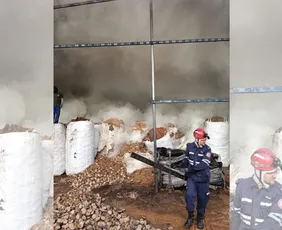 Imagem ilustrativa da imagem Bombeiros combatem incêndio em madeireira de Santa Teresa
