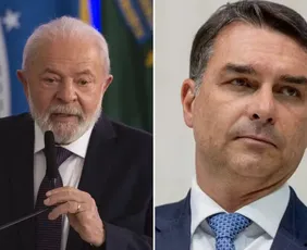 Imagem ilustrativa da imagem Lula associa tarifaço dos EUA a Flávio Bolsonaro e o chama de traidor da pátria