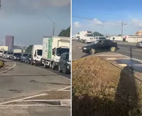 Imagem ilustrativa da imagem Manifestação interdita trecho da BR-101 em Linhares nesta segunda-feira