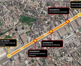 Imagem ilustrativa da imagem Três cruzamentos da Av. Carlos Lindenberg serão interditados a partir desta quinta