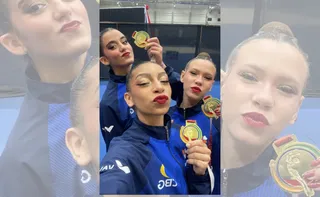 Imagem ilustrativa da imagem Trio capixaba de Ginástica Rítmica conquista ouro para o Brasil
